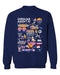 Carolina Ascent Cotton Crewneck Pullover Sweatshirt Navy Womens