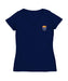 Carolina Ascent Women's V-neck Fitted Navy Cotton T-Shirt