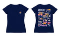 Carolina Ascent Women's V-neck Fitted Navy Cotton T-Shirt - Vive La Fête - Online Apparel Store