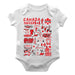 Canadá Soccer Cotton Short Sleeve Bodysuit White Impressions Artwork