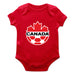 Canadá Soccer Cotton Short Sleeve Bodysuit Red