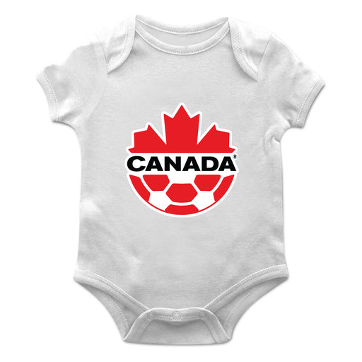 Canadá Soccer Cotton Short Sleeve Bodysuit White