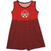 Canadá Soccer Flag Stripes Red Sleeveless Tank Dress
