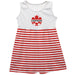 Canadá Soccer Flag Stripes White Sleeveless Tank Dress