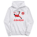 Canadá Soccer Youth White Pullover Cotton Hoodie