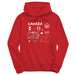 Canadá Soccer Youth Red Pullover Cotton Hoodie