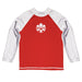 Canadá Soccer Logo Red Long Sleeve Raglan Rashguard