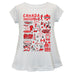 Canadá Soccer Cotton Short Sleeve White Youth A-line Top