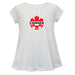 Canadá Soccer Cotton Short Sleeve White Youth A-line Top