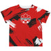 Canadá Soccer Paint Brush Boys Game Day Red Short Sleeve Tee