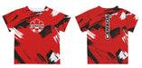 Canadá Soccer Paint Brush Boys Game Day Red Short Sleeve Tee - Vive La Fête - Online Apparel Store