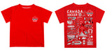Canadá Soccer Impressions Artwork Boys Red Short Sleeve Tee - Vive La Fête - Online Apparel Store
