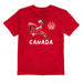 Canadá Soccer Impressions Artwork Red Youth Cotton T-Shirt