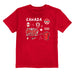 Canadá Soccer Impressions Artwork Red Youth Cotton T-Shirt