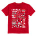 Canadá Soccer Impressions Artwork Red Youth Cotton T-Shirt