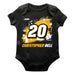 Christopher Bell Cotton Short Sleeve Bodysuit Black