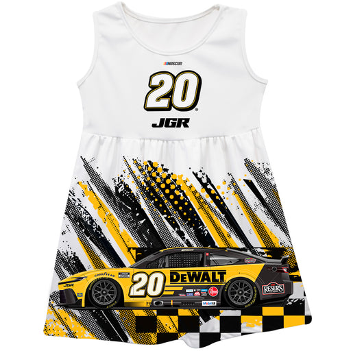 Christopher Bell Vive La Fete NASCAR Abstract Check Halftones Tank Dress - White