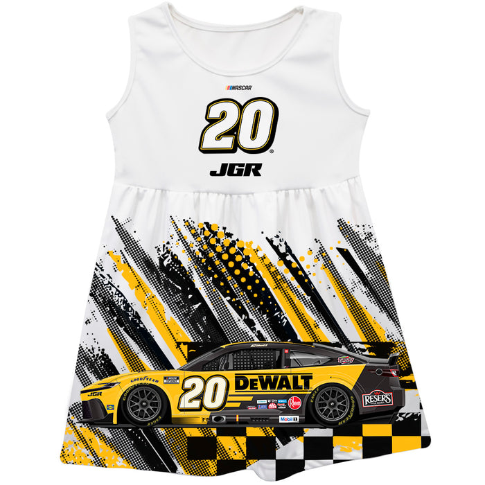 Christopher Bell Vive La Fete NASCAR Abstract Check Halftones Tank Dress - White