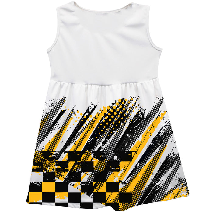 Christopher Bell Vive La Fete NASCAR Abstract Check Halftones Tank Dress - White - Vive La Fête - Online Apparel Store