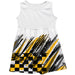 Christopher Bell Vive La Fete NASCAR Abstract Check Halftones Tank Dress - White - Vive La Fête - Online Apparel Store