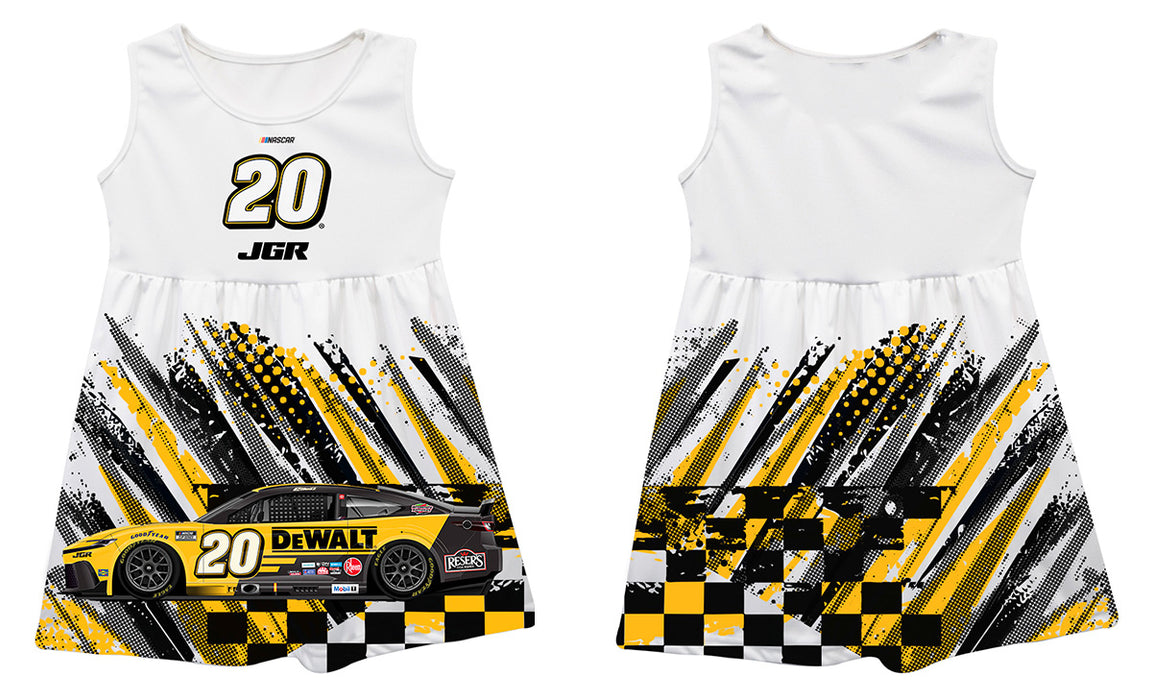 Christopher Bell Vive La Fete NASCAR Abstract Check Halftones Tank Dress - White - Vive La Fête - Online Apparel Store