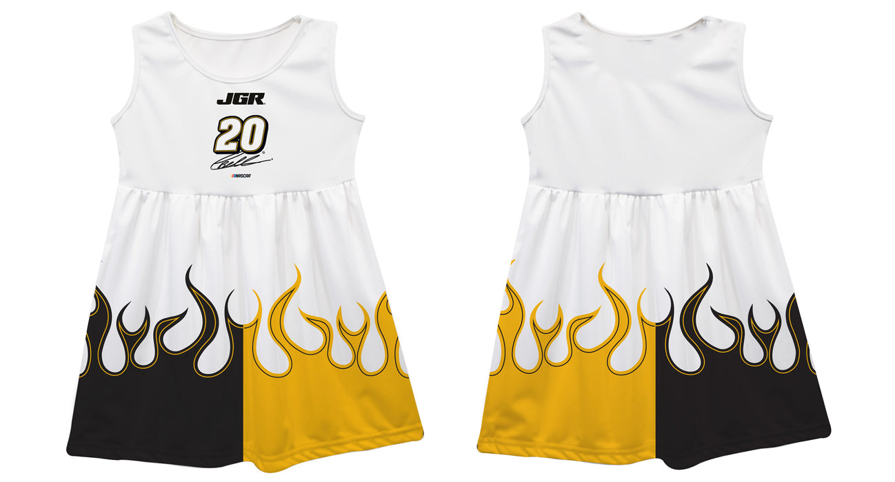 Christopher Bell Vive La Fete NASCAR Car - Flames Tank Dress - White
