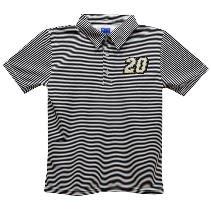 Christopher Bell Vive La Fete Pencil Stripe Polo - Black