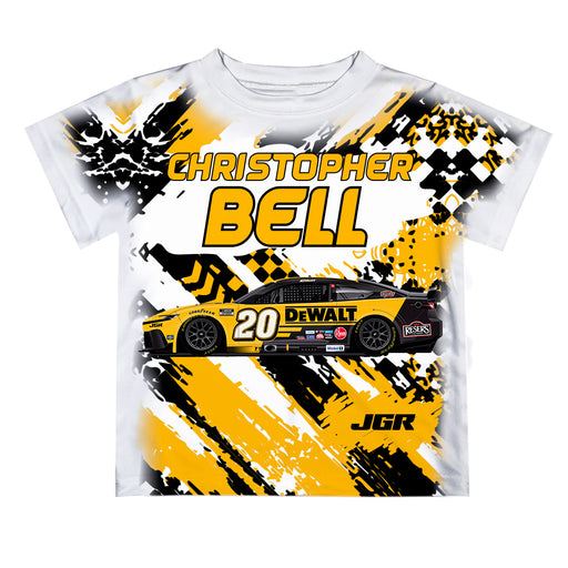 Christopher Bell Vive La Fete NASCAR Abstract Kids T-Shirt  - Gold