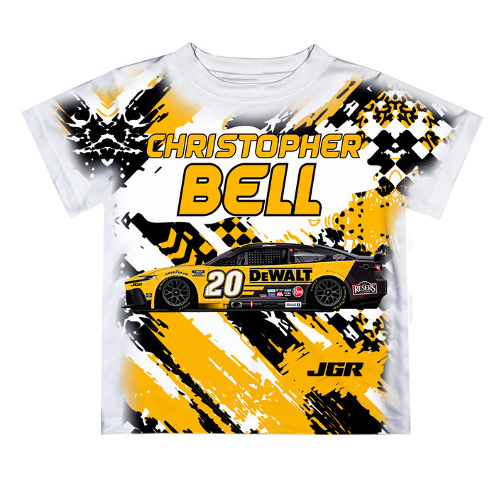 Christopher Bell Vive La Fete NASCAR Abstract Kids T-Shirt  - Gold