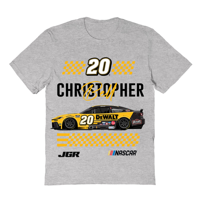 Christopher Bell NASCAR Name Grid Classic Cotton T-Shirt  - Grey