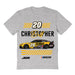 Christopher Bell NASCAR Name Grid Classic Cotton T-Shirt  - Grey