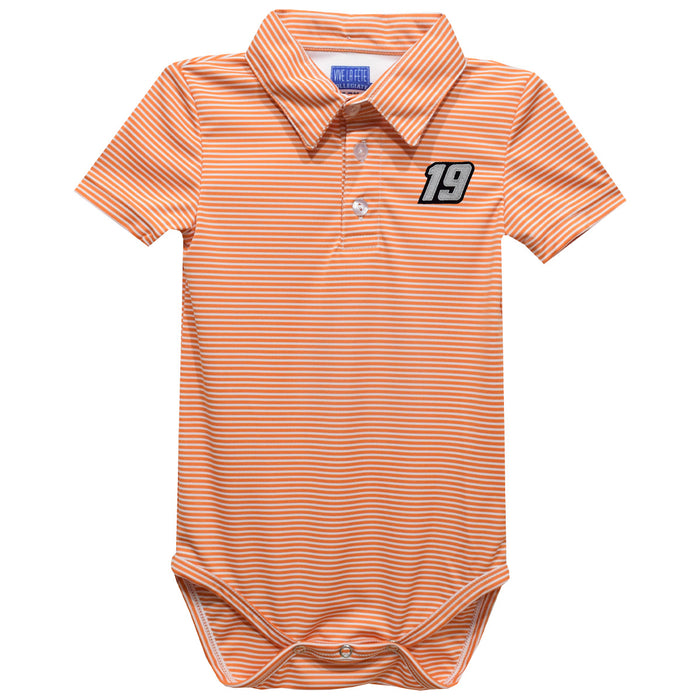 Chase Briscoe Vive La Fete Polo Pencil Stripe Bodysuit - Orange