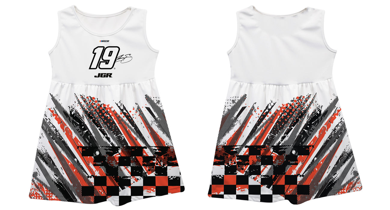 Chase Briscoe Vive La Fete NASCAR Abstract Check Halftones Tank Dress - White