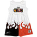 Chase Briscoe Vive La Fete NASCAR Car - Flames Tank Dress - White