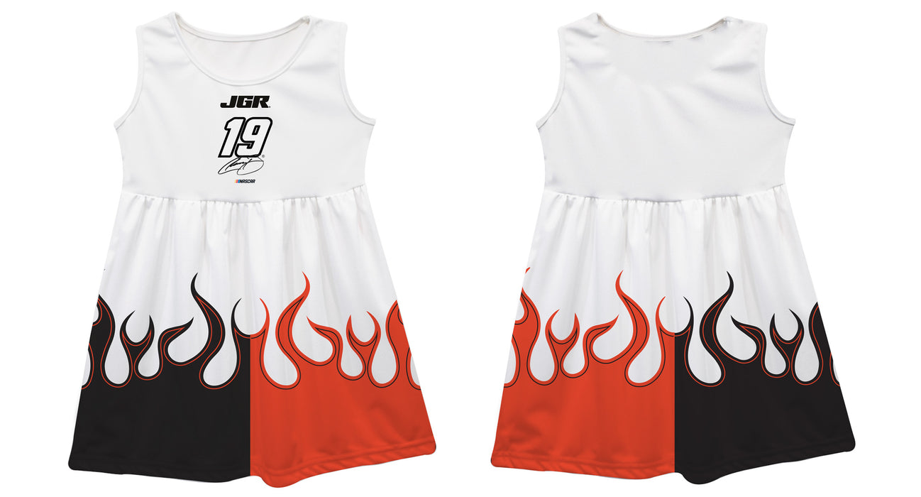 Chase Briscoe Vive La Fete NASCAR Car - Flames Tank Dress - White