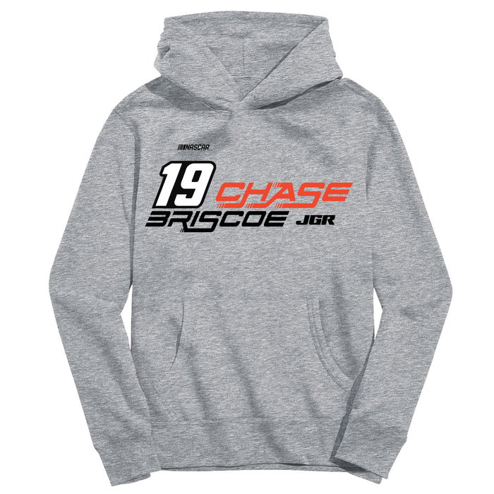 Chase Briscoe NASCAR Pullover Cotton Hoodie - Grey