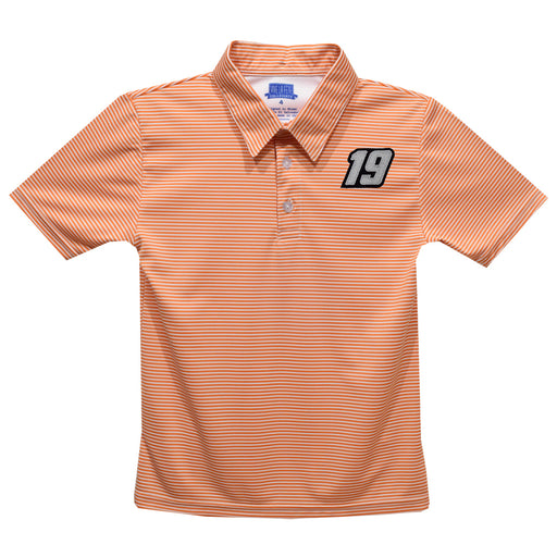 Chase Briscoe Vive La Fete Pencil Stripe Polo - Orange