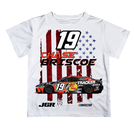 Chase Briscoe Vive La Fete NASCAR Flag Racing Car T-Shirt  - White