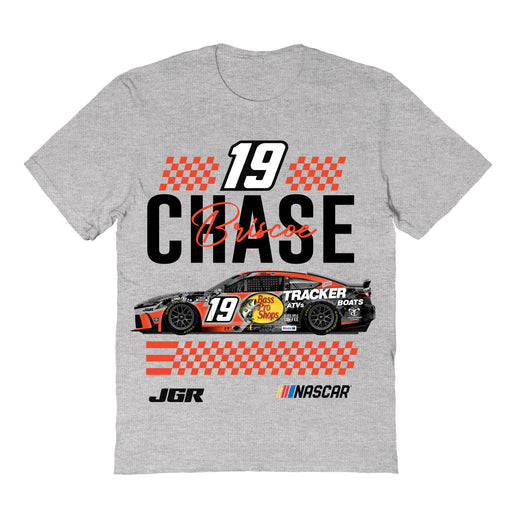 Chase Briscoe NASCAR Name Grid Classic Cotton T-Shirt  - Grey