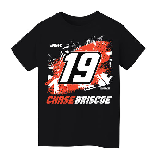 Chase Briscoe NASCAR Abstract Halftone Front Cotton T-Shir - Black