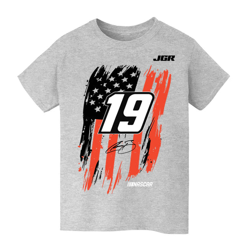 Chase Briscoe NASCAR American Flag Cotton T-Shirt - Grey