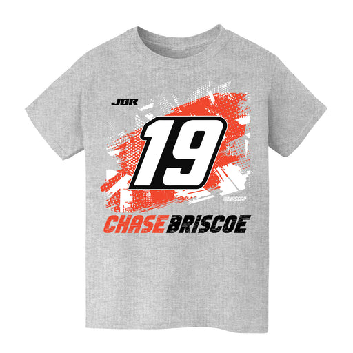 Chase Briscoe NASCAR Abstract Check Halftones Cotton T-Shirt - Grey