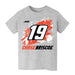 Chase Briscoe NASCAR Abstract Check Halftones Cotton T-Shirt - Grey