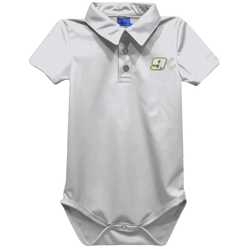Chase Elliott Vive La Fete Solid Polo Bodysuit - White