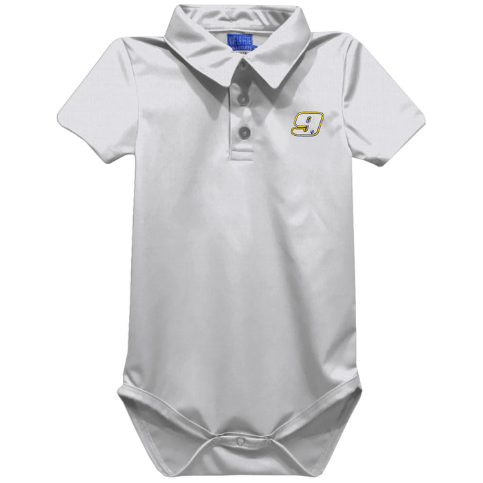 Chase Elliott Vive La Fete Solid Polo Bodysuit - White