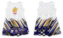 Chase Elliott Nascar Abstract Check Halftones Tank Dress - White - Vive La Fête - Online Apparel Store