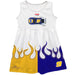 Chase Elliot NASCAR Color Block Blue and Gold Flames Tank Dress - Vive La Fête - Online Apparel Store