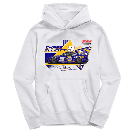Chase Elliott NASCAR Pullover Hoodie - White