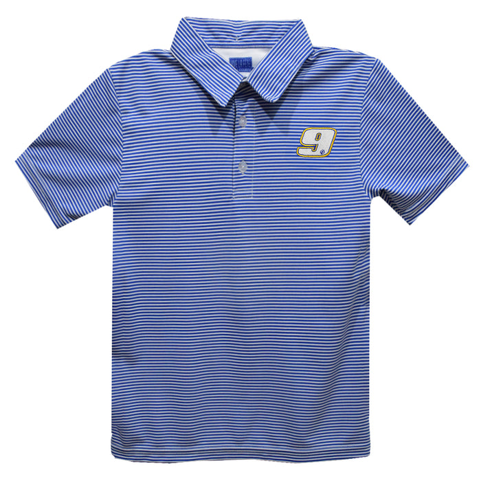 Chase Elliott Vive La Fete Pencil Stripe Polo - Blue