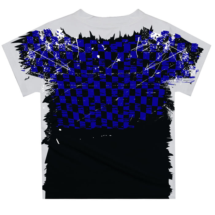 Chase Elliott Vive La Fete Checkered Racing Car T-Shirt - Blue